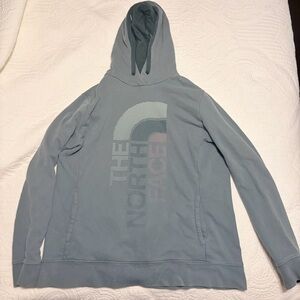 The North Face Slate Blue Pullover Hoodie with Logo Tag
